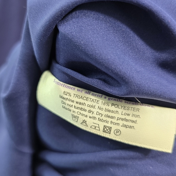 MM Lafleur Dress Womens 2 Blue V Neck Quarter Sleeve Knee Length Sheath Office - Picture 11 of 13